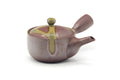 Tezumi — Japanese Kyusu - Ash Glazed Banko Mesh Teapot - 220ml — three-quarter view