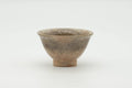 Tezumi — Japanese Teacup - Beige Crazed Glazed Hagi-yaki Yunomi - 80ml — front view from another angle