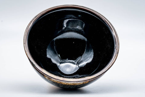 Japanese Matcha Bowl - Black Hare's Fur Glazed Tenmoku-gata Kyo-yaki Chawan - 200ml