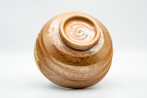 Tezumi — Japanese Matcha Bowl - Ash Green Glazed Shigaraki-yaki Chawan - 300ml — top-down view of the interior