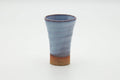 Tezumi — Japanese Teacup - Tall White Glazed Hagi-yaki Yunomi - 100ml — three-quarter view