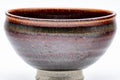 Tezumi — Japanese Matcha Bowl - Purple Gradient Glazed Tenmoku-gata Chawan - 100ml — inverted showing the foot ring