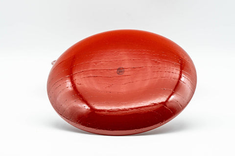 Japanese Chataku - Set of 5 Red Dyed Geometric Patterned Wood Tea Saucers with Wooden Box