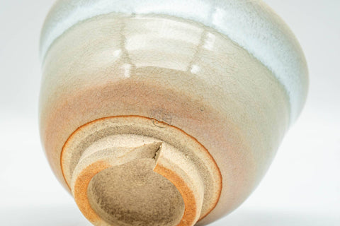 Japanese Teacup - Pink Gohonte Spotted White Drip-Glazed Hagi-yaki Yunomi - 100ml