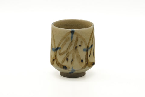 Japanese Teacup - Abstract Beige Yunomi - 165ml
