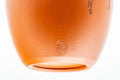 Tezumi — Japanese Teacups - Pair of Calligraphy Engraved Tokoname-yaki Yunomi - 120ml — tipped to show the interior