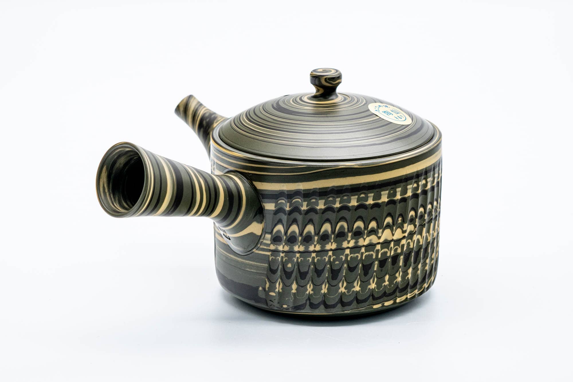 Japanese Kyusu - 陶仙窯 Tosen Kiln - Nerikomi Tokoname-yaki Ceramic Marbled Teapot - 280ml