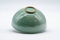 Tezumi — Japanese Matcha Bowl - Green Celadon Glazed Floral Egret Chawan - 150ml — top-down view of the interior