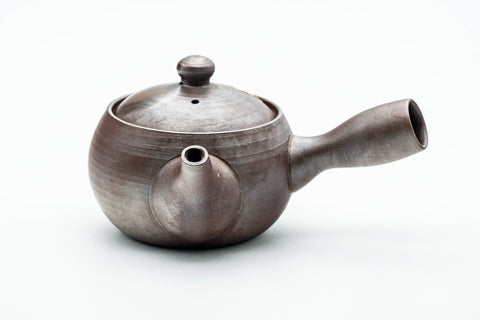 Japanese Kyusu - 昇龍窯 Shoryu Kiln - Brown Ash Glazed Banko-yaki Mesh Teapot - 260ml