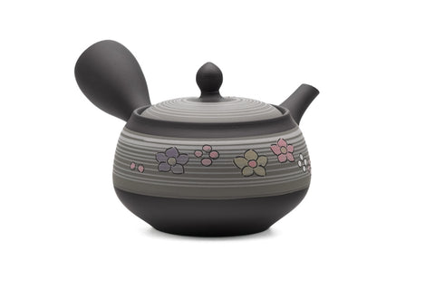 Grey Floral TokonameTeapot - 320ml