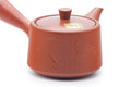 Tezumi — Japanese Tea Set - Bamboo Engraved Tokoname-yaki Kyusu Teapot with 5 Yunomi Teacups — closeup of the decoration