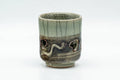 Tezumi — Japanese Teacup - Small Celadon Glazed Obori Soma-yaki Guinomi - 25ml — front view