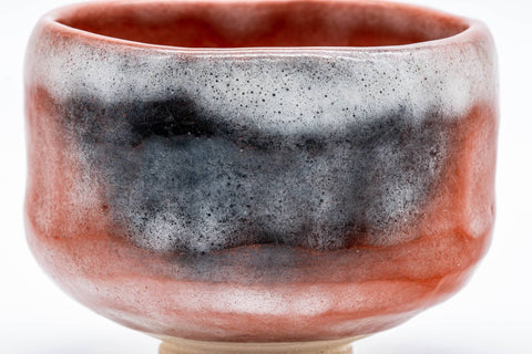 Japanese Matcha Bowl - 楽入窯 Rakunyu Kiln - Snow Red Aka-raku Chawan - 350ml