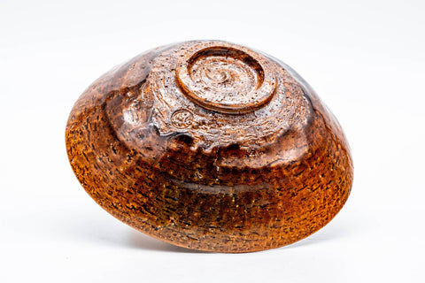 Orange Candy Glazed Raku Summer Chawan