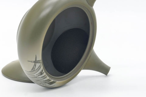 Japanese Kyusu - 高資窯 Takasuke Kiln - Floral Green Ryokudei Tokoname Teapot - 200ml