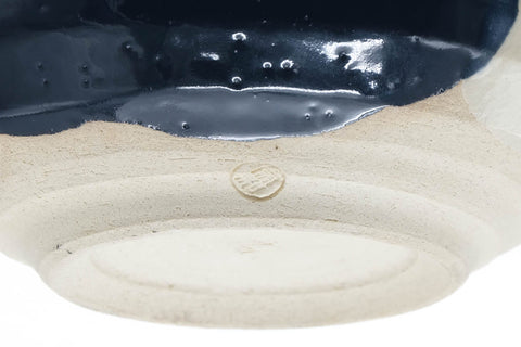 Japanese Kensui - Black Oribe-yaki Water Bowl - 530ml