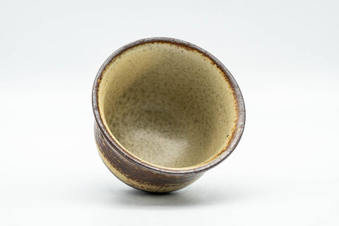 Tezumi — Japanese Teacup - Ash Glazed Shigaraki-yaki Yunomi - 75ml — three-quarter view