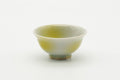 Tezumi — Japanese Teacup - Small Yellow White Porcelain Guinomi - 40ml — front view