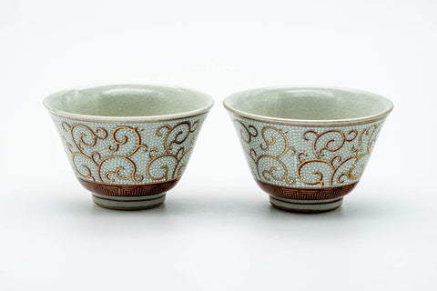 The two cups from another angle on a white background.