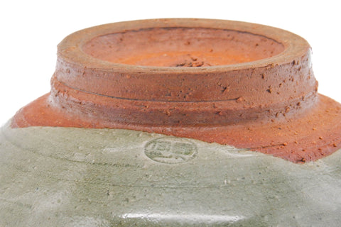 Japanese Matcha Bowl - Green Blue Hare's Fur Drip-Glazed Chawan - 350ml