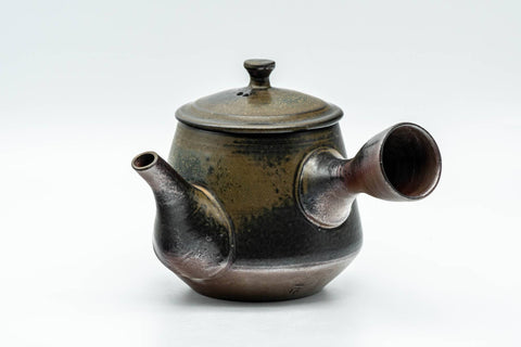Japanese Kyusu - Fujii Ikkyuu 藤井一休 - Ash Glazed Yohen Banko-yaki Debeso Teapot - 200ml - Tezumi