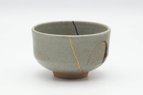 Japanese Matcha Bowl - 辰山窯 Shinzan Kiln - Kintsugi Karatsu-yaki Chawan - 300ml