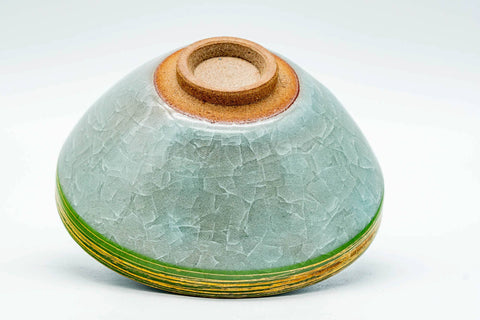 Japanese Matcha Bowl - Kawai Masaki 川合正樹 - Celadon Glazed Tenmoku-gata Chawan