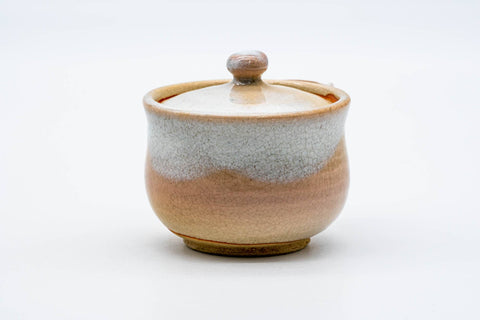 Japanese Houhin - 天鵬山 Tsubaki Kiln - Beige White Glazed Hagi-yaki Ceramic Teapot - 130ml