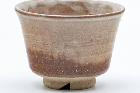 Tezumi — Japanese Teacup - Beige Milky Glazed Hagi-yaki Yunomi - 90ml — top-down view of the interior