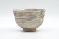 Tezumi — Japanese Matcha Bowl - Beige Milky Hakeme Lemons Kyo-yaki Chawan - 250ml — top-down view of the interior