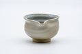 Tezumi — Japanese Katakuchi - Beige White Glazed Hagi-yaki Yuzamashi Water Cooler - 100ml — front view from another angle