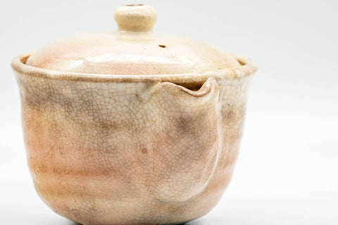 Tezumi — Japanese Houhin - 萩焼 Large Hagi-yaki Ceramic Filter Teapot - 280ml — interior view showing the filter
