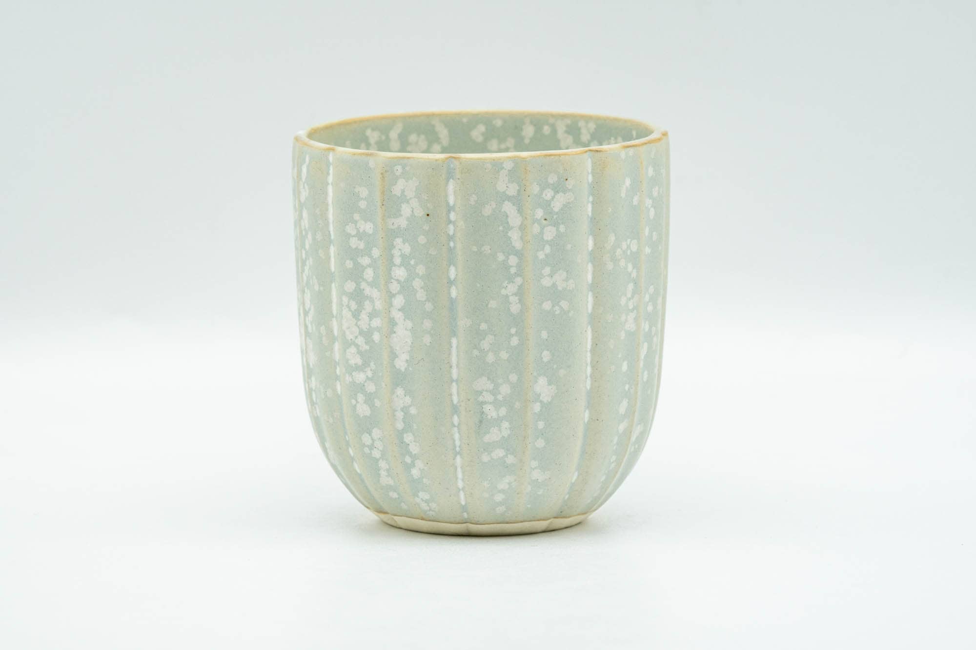 Japanese Teacup - Floral Speckled Grey Glazed Kiyomizu-yaki Yunomi - 120ml