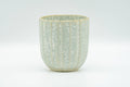Japanese Teacup - Floral Speckled Grey-Glazed Kiyomizu-yaki Yunomi 120ml - reverse plain side of the cup