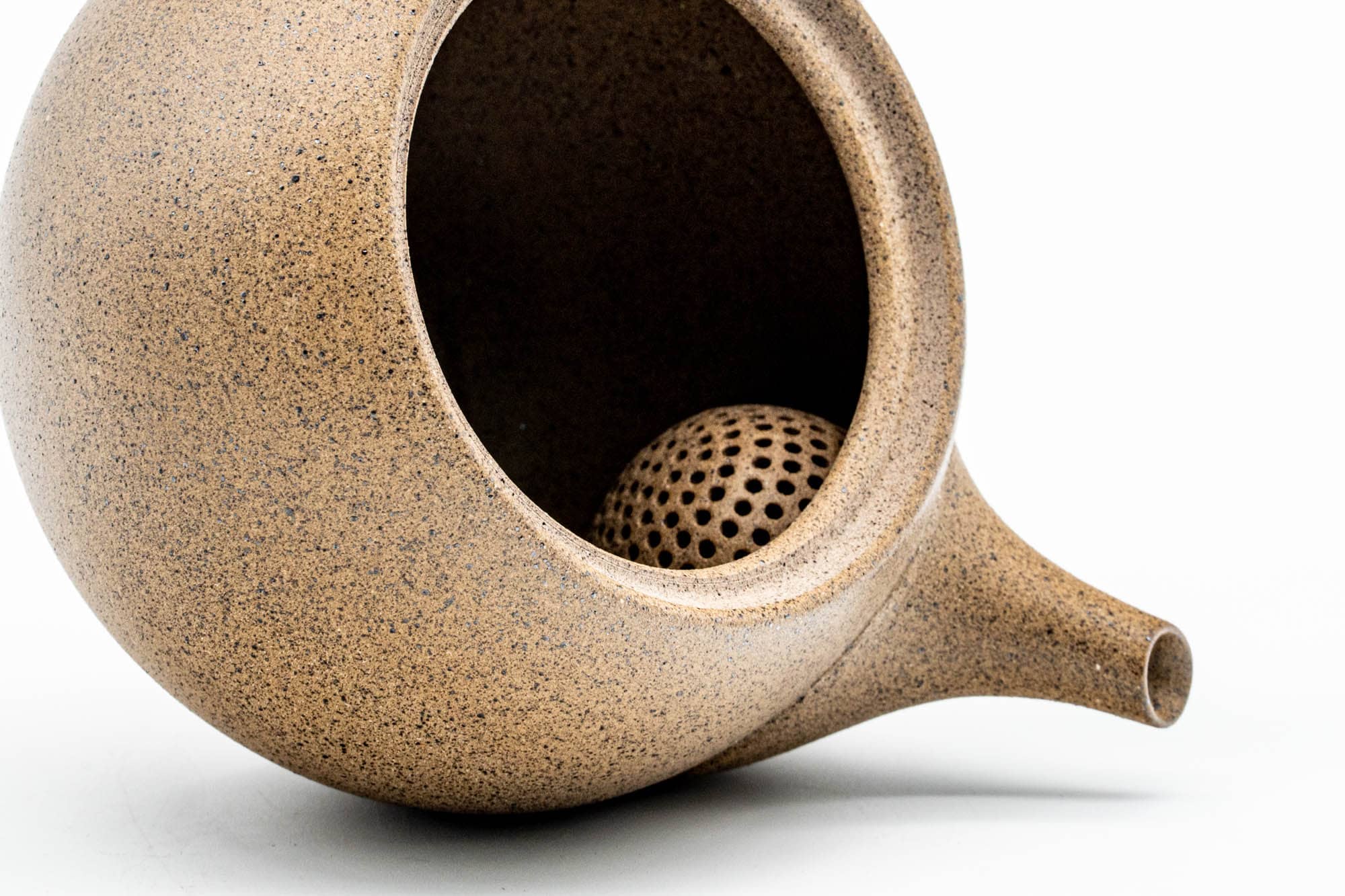 Japanese Kyusu - Brown Speckled Tokoname-yaki Stoneware Teapot - 300ml