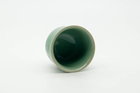 Tezumi — Japanese Teacup - Egret Green Celadon Yunomi - 130ml — three-quarter view