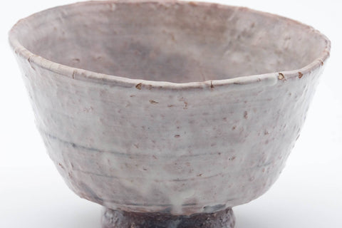 Japanese Matcha Bowl - Milky Grey Glazed Hagi-yaki Ido-gata Wabi-sabi Chawan - 400ml