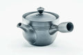 Rear three-quarter view of the black kyusu showing the side handle.