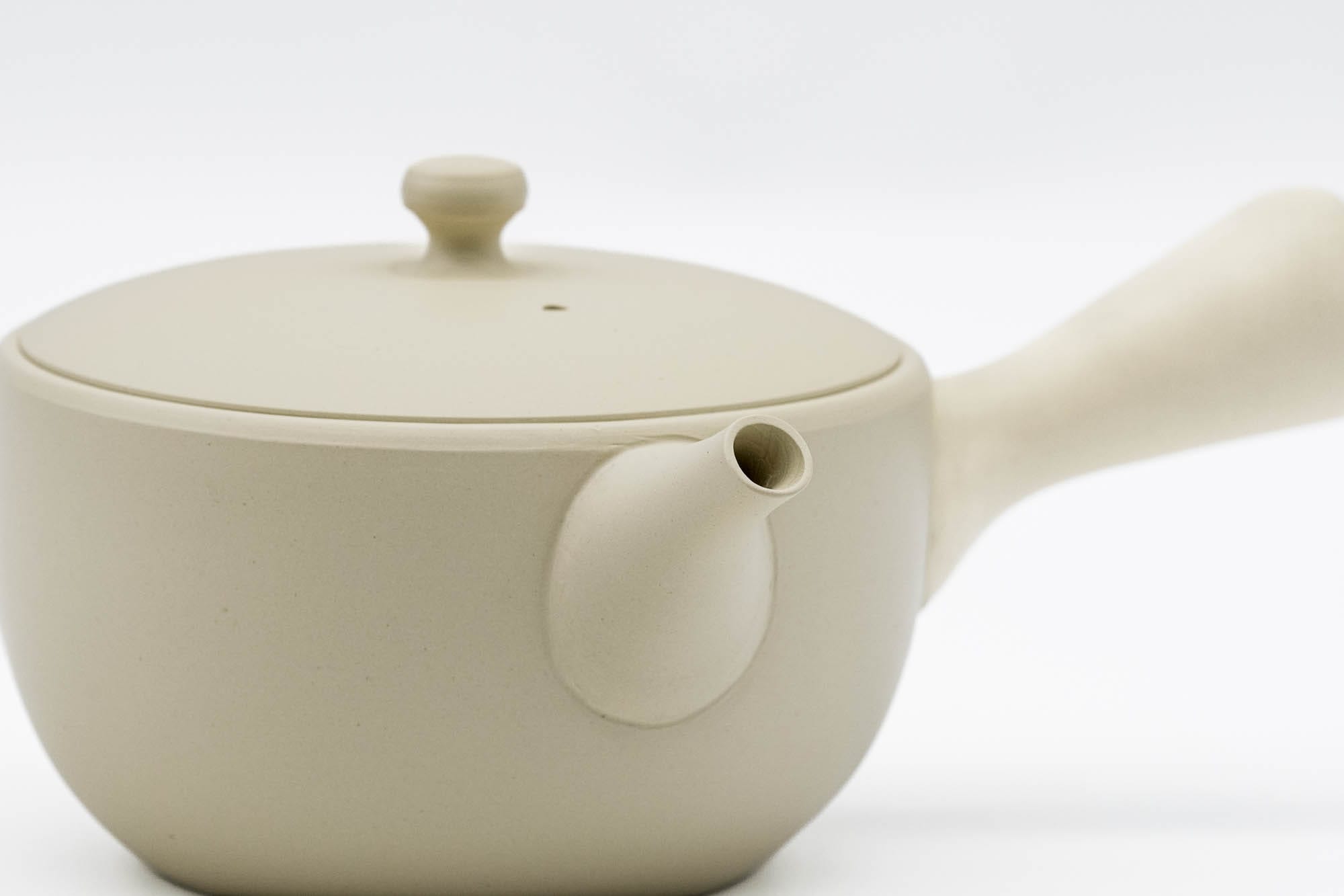 Japanese Kyusu - 陶仙窯 Tosen Kiln - White Tokoname Teapot - 200ml