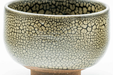 Japanese Matcha Bowl - Green Reptilian Glazed Hantsutsu-gata Chawan - 300ml