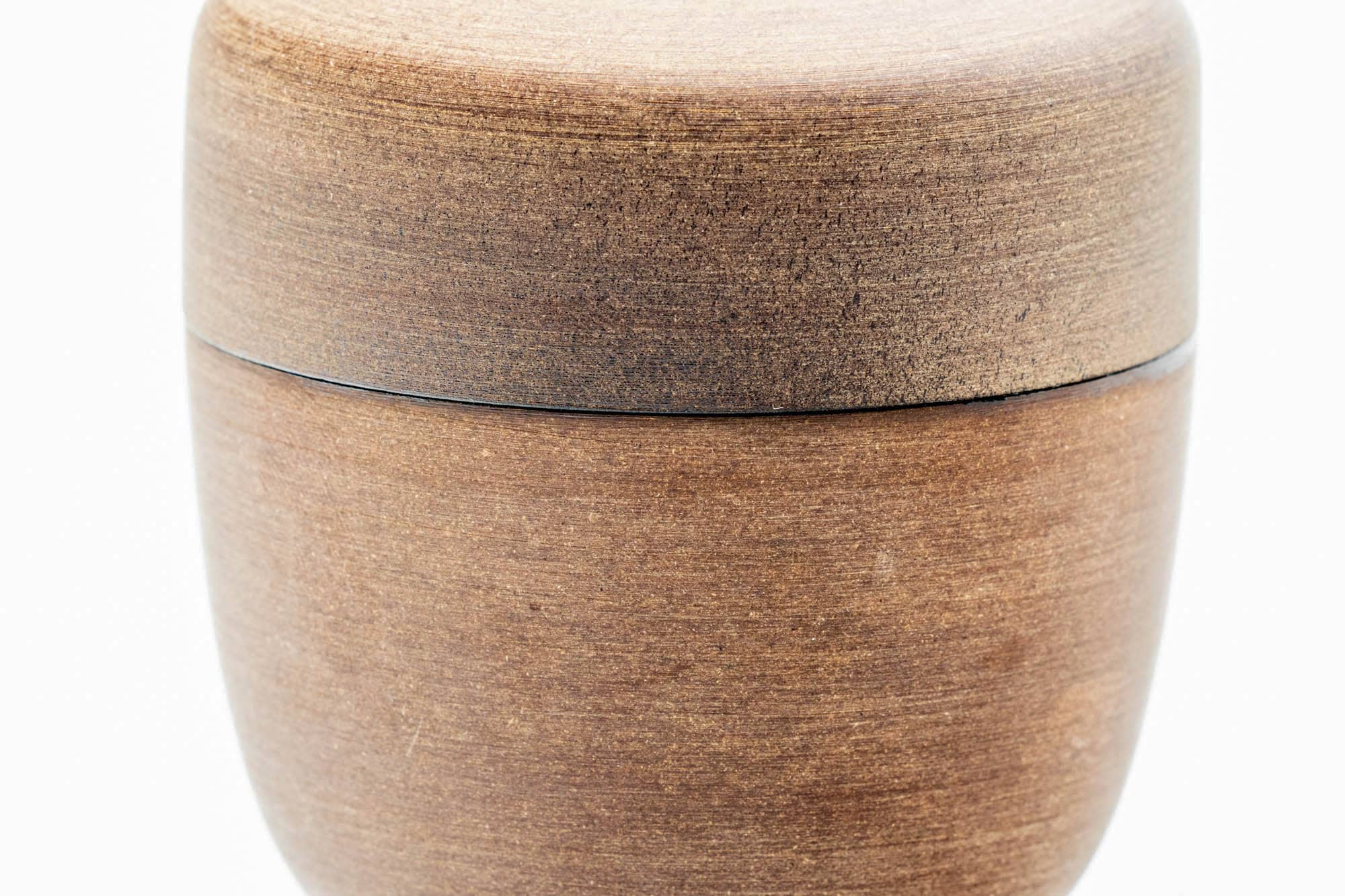 Japanese Natsume - Black Urushi Lacquer Interior - Wooden Exterior - Matcha Tea Caddy - 100ml