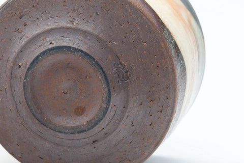 Japanese Matcha Bowl - 緑栄窯 Ryokuei Kiln - Speckled Gohonte Hakeme Hagi-yaki Chawan - 200ml