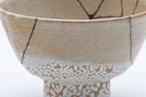 Japanese Matcha Bowl - Kintsugi Kairagi Glazed O-ido Chawan - 300ml