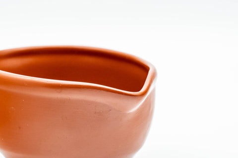 Japanese Katakuchi - Smooth Red Shudei Tokoname-yaki Water Cooler - 110ml - Tezumi