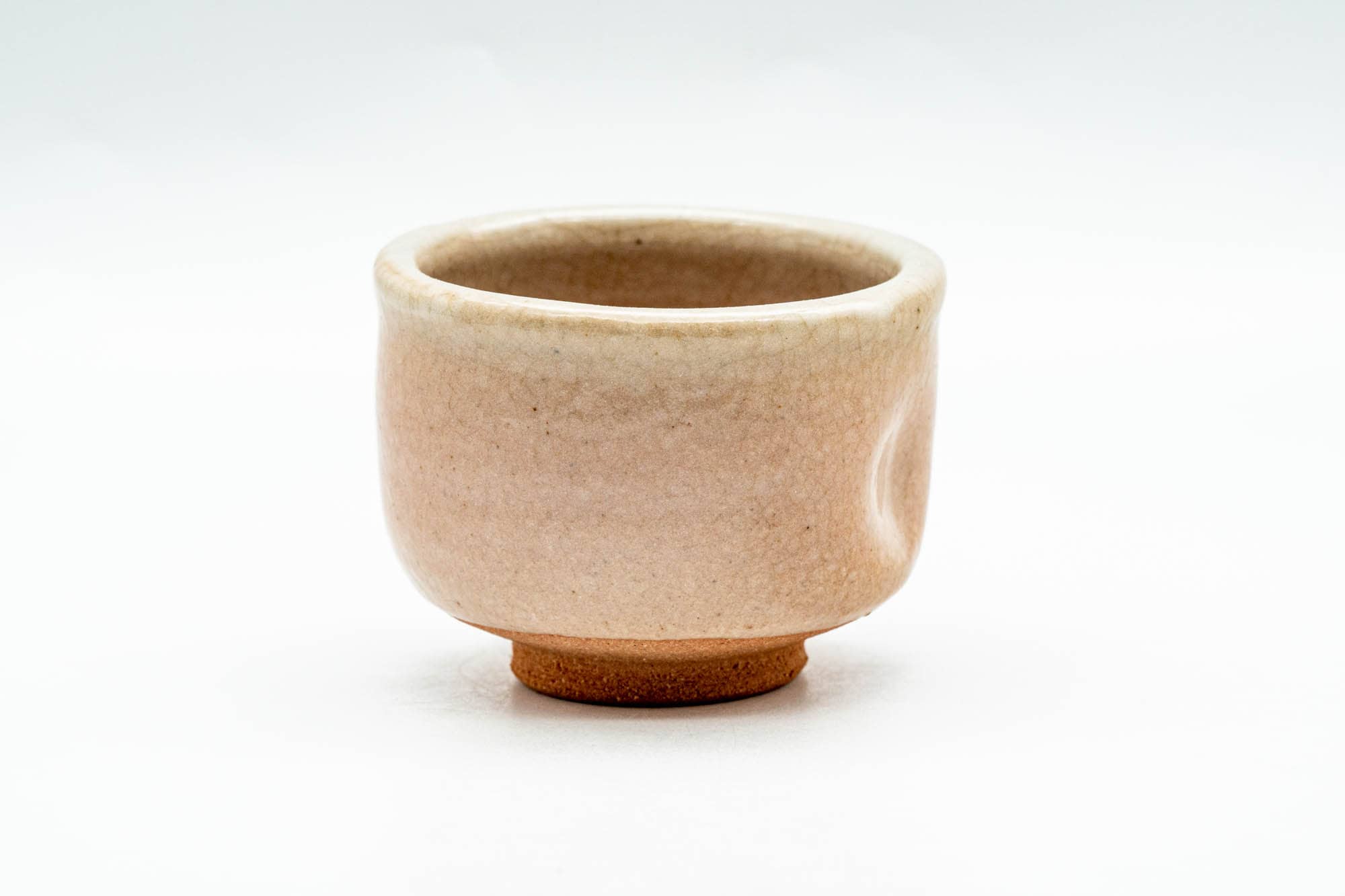Japanese Teacup - Pink Glazed Thumb-Indented Guinomi - 60ml