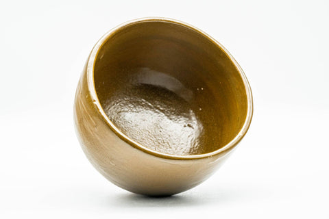 Tezumi — Japanese Matcha Bowl - Brown Glazed Hantsutsu-gata Chawan - 350ml — three-quarter view