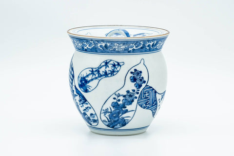 Japanese Mizusashi - Blue Gourd Arita-yaki Fresh Water Container - 1000ml