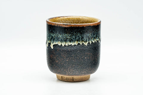 Japanese Teacup - Black Brown Drip-Glazed Yunomi - 150ml - Tezumi