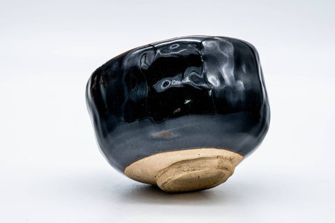 Japanese Matcha Bowl - 加藤敏雄 Toshio Kato - Handbuilt Mura-Tenmoku Glazed Kyo-yaki Chawan - 300ml