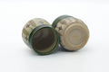 Tezumi — Japanese Teacups - Pair of Floral Oribe-yaki Meoto Yunomi - 150ml — three-quarter view